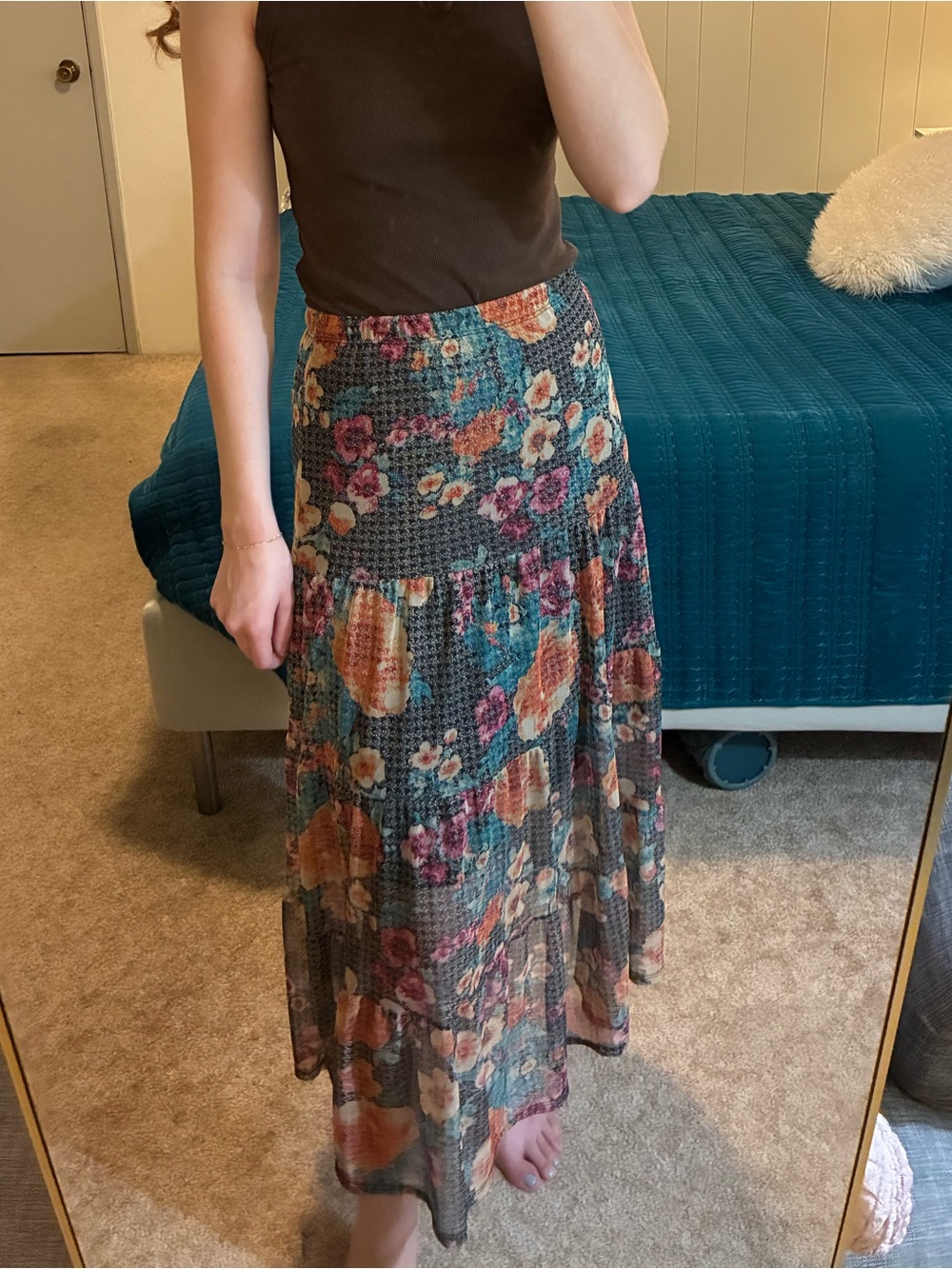 Floral, Flowy Skirt